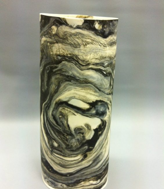 grey black marble cylinder