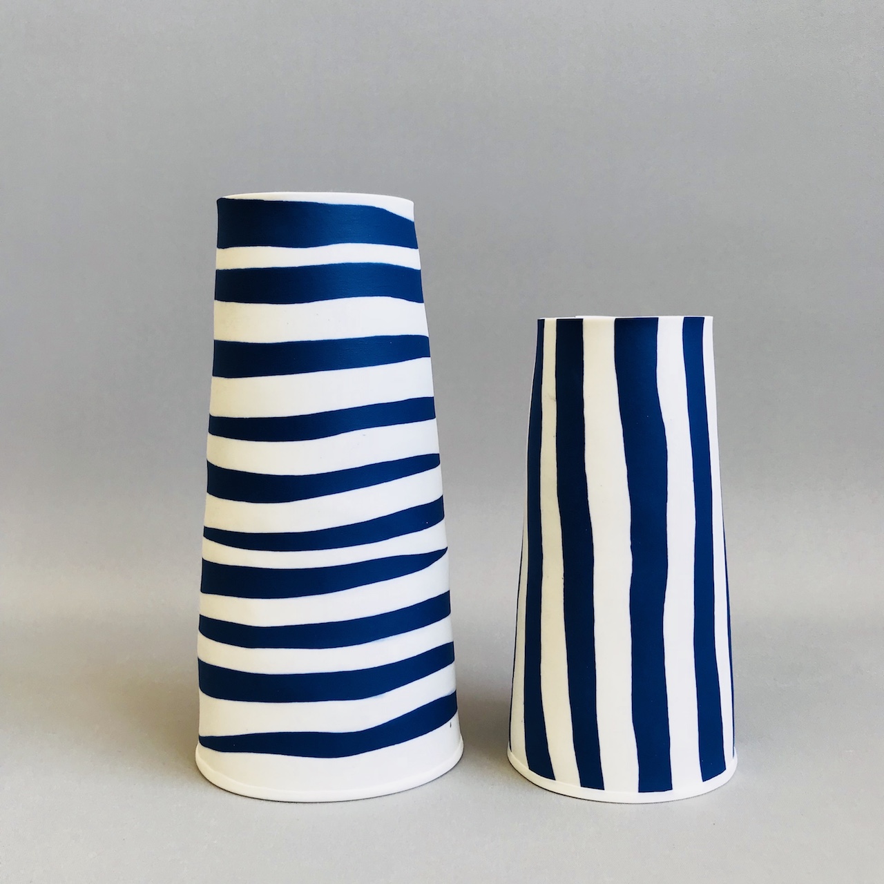 blue and white tapers thick stripe