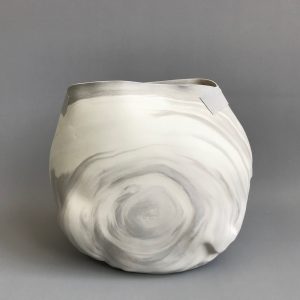 grey marbled soft pot